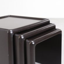 Brown Peter Ghyczy nesting tables - Horn collection 6