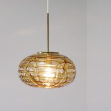 Doria - Amber glass hanging lamp 5