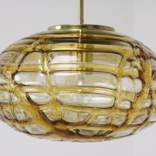 Doria - Amber glass hanging lamp 6