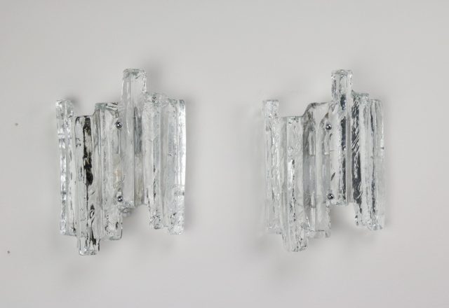 J T Kalmar - ice glass wall lamps 1