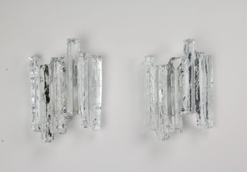 J T Kalmar - ice glass wall lamps 1