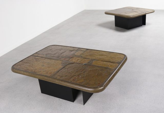 Paul Kingma - Brutalist coffee tables pair 1