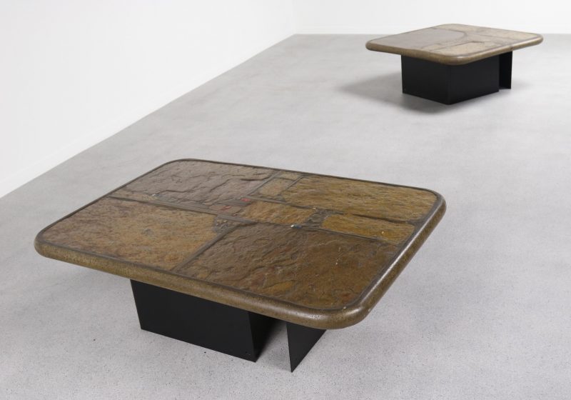 Paul Kingma - Brutalist coffee tables pair 1