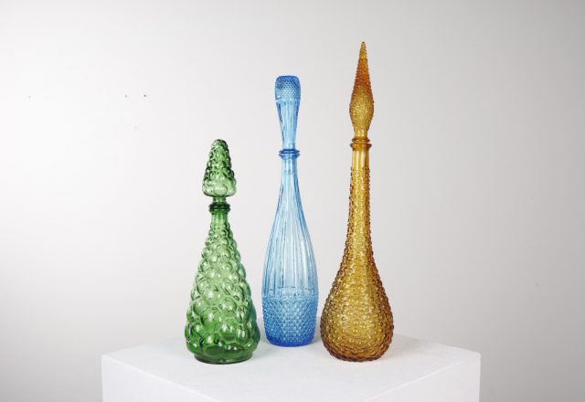 Italian mid century glass decanters 1