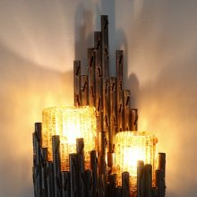 Marcello Fantoni - Brutalist italian mid century wall lamp 5