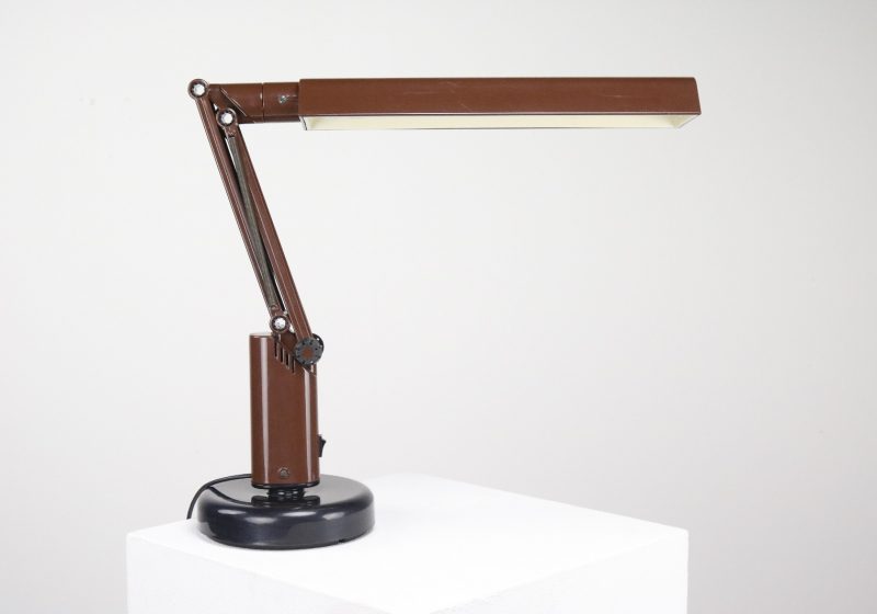 Brown - Tom Ahlström & Hans Ehrlich - Fagerfulst vintage mid century desk lamp 1