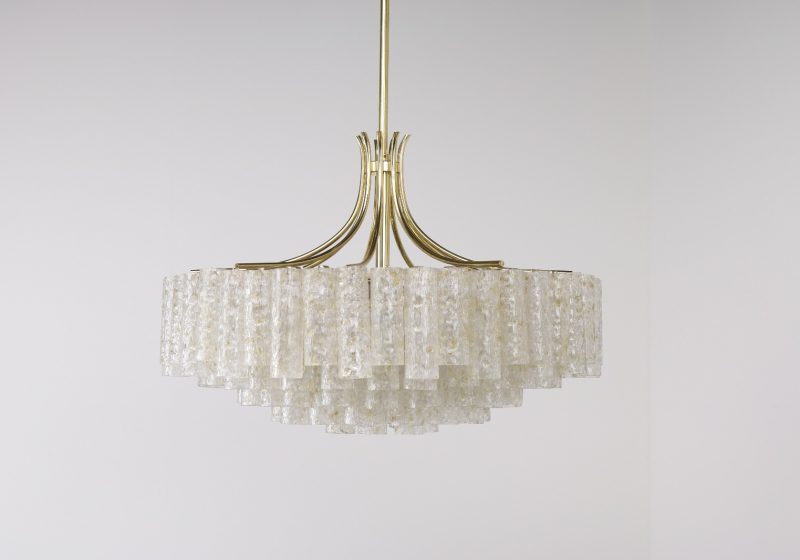 Large Monumental Doria Leuchten vintage mid century chandelier kroonluchter 1