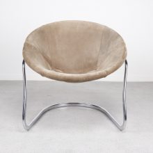 Lusch & Co - circle chair mid century suede 2