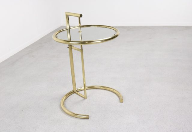 Eileen Gray - Brass gold plated mid century side table - vintage bijzettafel 1