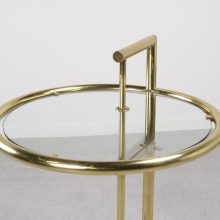 Eileen Gray - Brass gold plated mid century side table - vintage bijzettafel 2