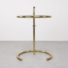 Eileen Gray - Brass gold plated mid century side table - vintage bijzettafel 3