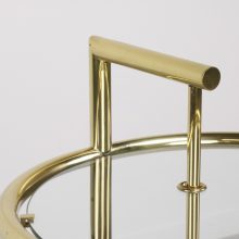 Eileen Gray - Brass gold plated mid century side table - vintage bijzettafel 4