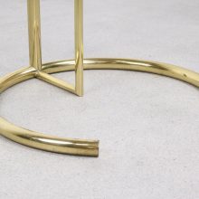 Eileen Gray - Brass gold plated mid century side table - vintage bijzettafel 5