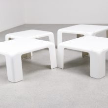 Mario Bellini - B & B Italia mid century nesting tables - B&B vintage design bijzettafels 1