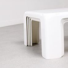 Mario Bellini - B & B Italia mid century nesting tables - B&B vintage design bijzettafels 6