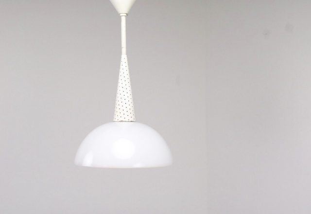 Mathieu Mategot - Holophane mid century french design hanging lamp - vintage hanglamp 7