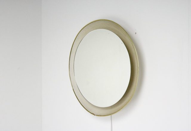 Mathieu Matégot - Artimeta - mid century Illuminated mirror - vintage design verlichte spiegel 7