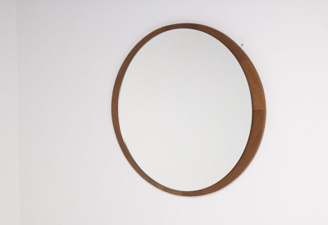 Mid century Danish teak mirror - vintage Deense spiegel 1