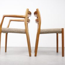 Niels O Møller - Model 84 + 67 mid century danish dining chairs - vintage eetkamerstoelen 3