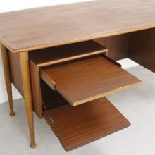 Large Mid Century floating Danish desk - vintage design Deens bureau 5