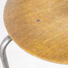 Mid century Danish three legged stool - Arne Jacobsen Fritz Hansen style - vintage design Deense kruk 1