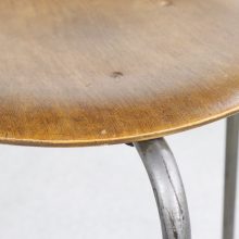 Mid century Danish three legged stool - Arne Jacobsen Fritz Hansen style - vintage design Deense kruk 3