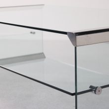 Pierangelo Gallotti & Radice - mid century glass Italian coffee table - vintage glazen salontafel 5