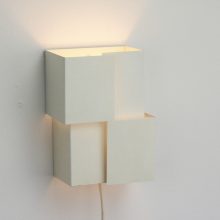 White Anvia Almelo - vintage design wandlamp - mid century dutch design wall lamp 3