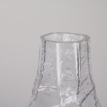 Ice glass vase mid century - vintage design glazen vaas 2