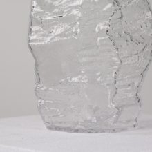 Ice glass vase mid century - vintage design glazen vaas 3