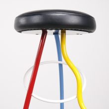 Javier Mariscal - Duplex postmodern bar stool Memphis - vintage post modern barkruk 6