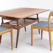 Trioh B C Mobler - Elevator metamorphic mid century Danish teak coffee table : dining table - Vintage design deense salontafel eetkamertafel 6