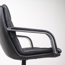 F978 Channel - Geoffrey Harcourt - Artifort - Mid century Dutch design leather swivel office chairs - vintage design lederen draaistoel 4