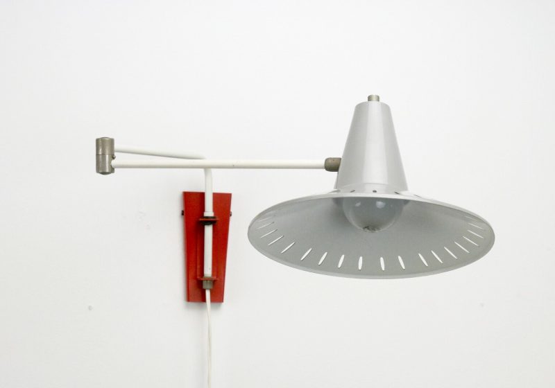 J Hoogervorst - Anvia almelo - Mid century panama head wall lamp dutch design - Vintage design wandlamp 1