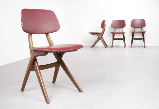 Louis van Teeffelen Webe - mid century dutch design dining chairs - vintage jaren 50 60 eetkamerstoelen 1