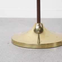 MId century italian amber collored glass brass floor lamp - vintage italiaanse messing vloerlamp 1960 4