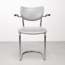 Martin de Wit - Gebroeders de Wit - Model 2011 - 1950s - mind century tubular cantilever Dutch design dining chair - vintage eetkamerstoel 2