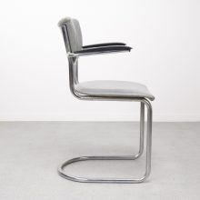 Martin de Wit - Gebroeders de Wit - Model 2011 - 1950s - mind century tubular cantilever Dutch design dining chair - vintage eetkamerstoel 3