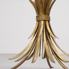 Pair of Hans Kögl - mid century gilded metal wheat side table - vintage design hollywood regency hans kogl bijzettafel 6