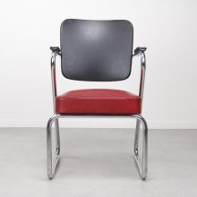 Paul Schuitema - Fana Metal - Mid century tubular arm desk chair 1950s - Vintage design bureaustoel 2