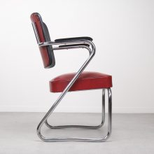 Paul Schuitema - Fana Metal - Mid century tubular arm desk chair 1950s - Vintage design bureaustoel 3