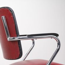 Paul Schuitema - Fana Metal - Mid century tubular arm desk chair 1950s - Vintage design bureaustoel 4