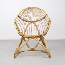 Rohe Noordwolde - Mid century dutch design rattan lounge chairs - vintage jaren 50 60 rotan fauteuils 3