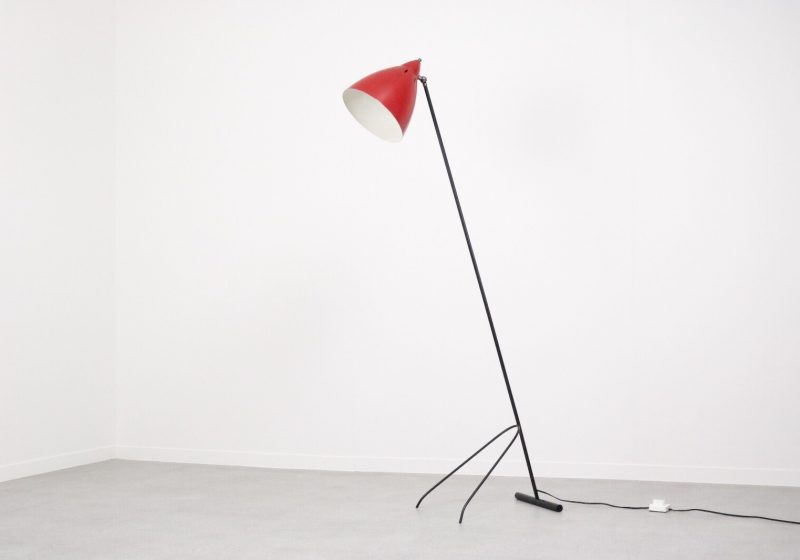 H Busquet - Hala Zeist - Mid century Dutch design modernist grasshopper floor lamp - Vintage Nederlands design 1950s 1