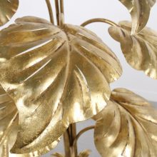 Hans Kögl - Mid century gilded metal leaves german design floor lamp - Hollywood regency Tomasso Barbi style - Vintage design 1960s 1970s vloerlamp 2