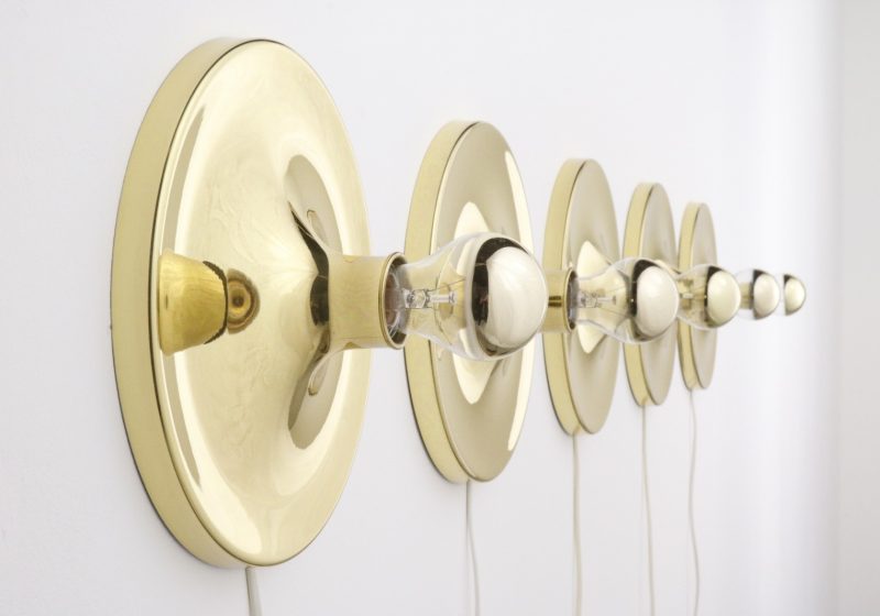 Honsel Leuchten - Mid centuy German brass wall lamps scones - Vintage design messing wandlampen 2