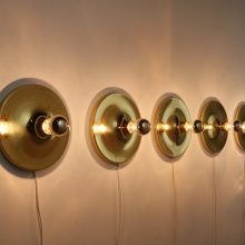 Honsel Leuchten - Mid centuy German brass wall lamps scones - Vintage design messing wandlampen 8