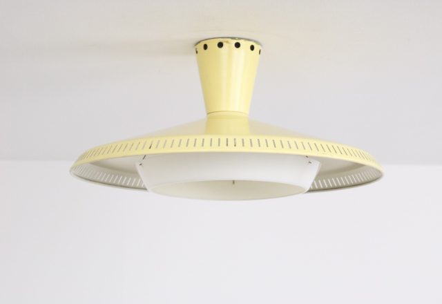 Louis Kalff - Philips - Mid century Dutch design ceiling lamp with diffuser - Vintage Nederlands design plafondlamp 1950s 1