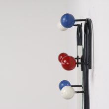 Mid century French modernist tubular coat rack : mirror Roger Feraud style - Vintage design kapstok : spiegel 5