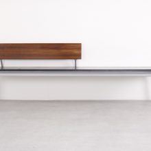 Bas Pruyser - Ahrend 600 - Dutch design gallery bench leather teak - Nederlands design wachtkamerbank 3